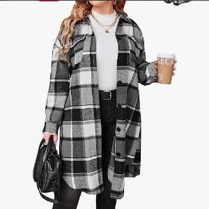 Dame Flannel Skjortejakke Stilla