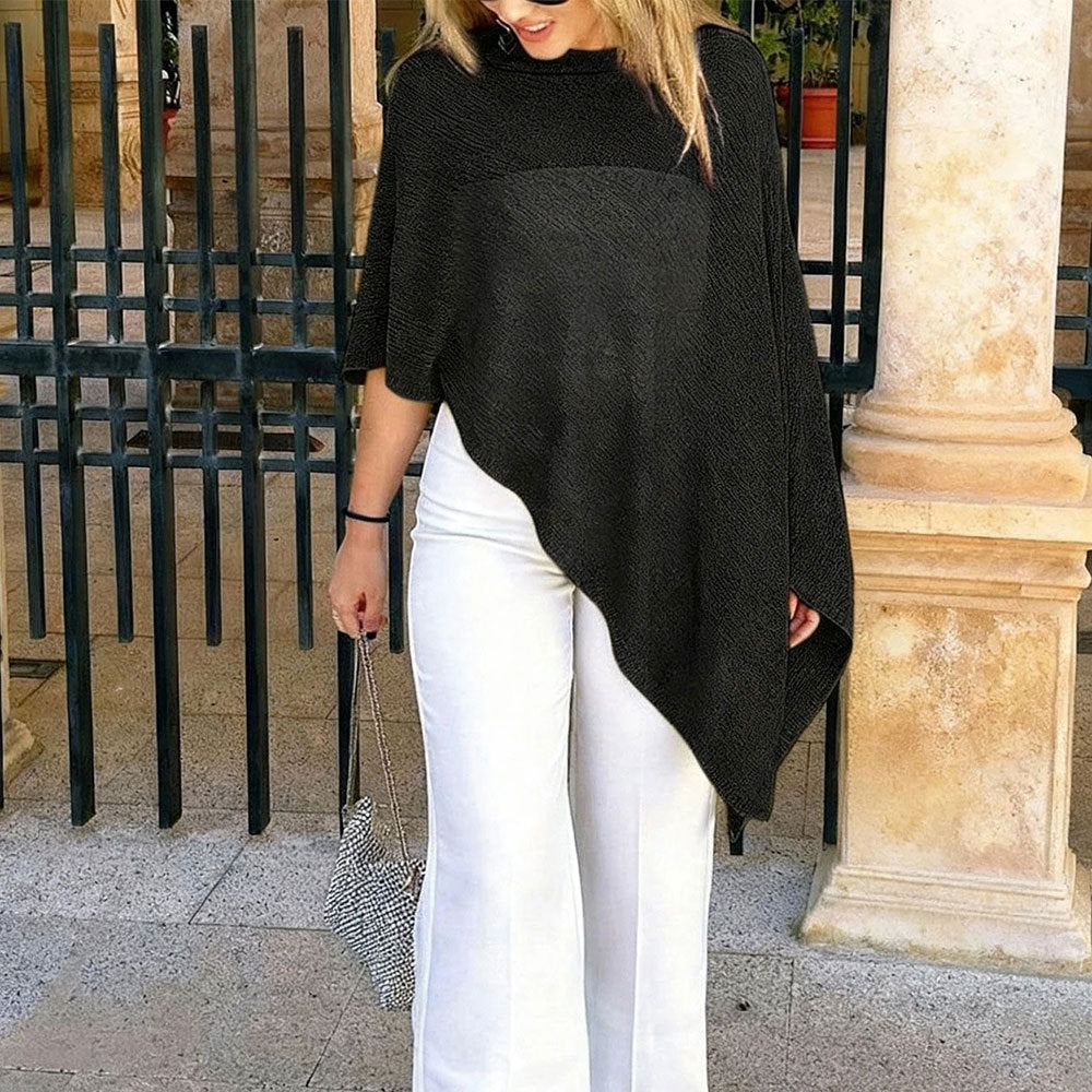 Damer elegant og stilfuld poncho bluse Stilla