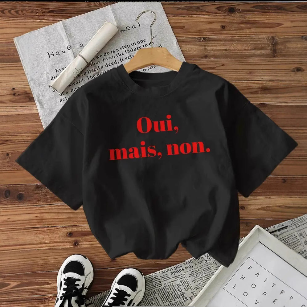 Dame T-shirt med kreativ statementtryk og afslappet pasform Stilla