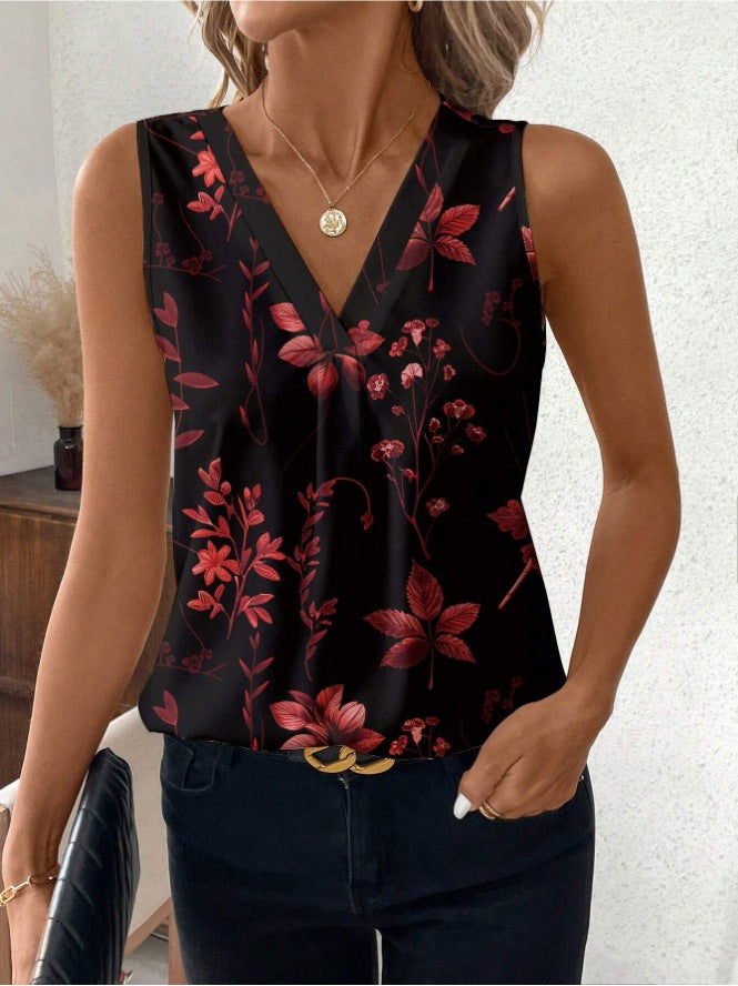 Damebluse med blomsterdesign Stilla