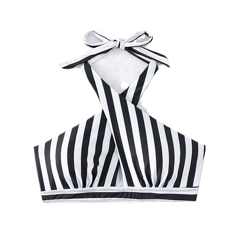 Dame triangel bikini top med moderne indpakningsdesign og elastiske stropper Skovae