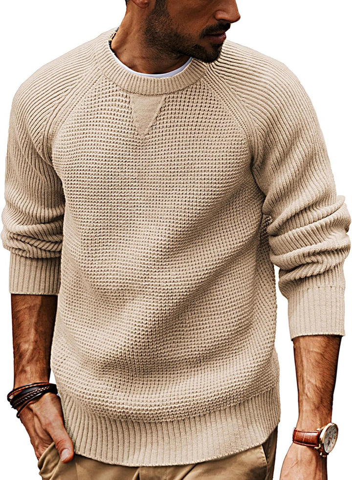 Herre strikkepullover med struktureret design Stilla
