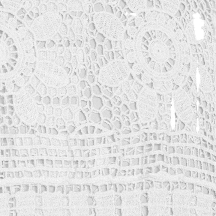 Dame Hæklet Strandbluse med blomsterdesign og taljeformende design Stilla
