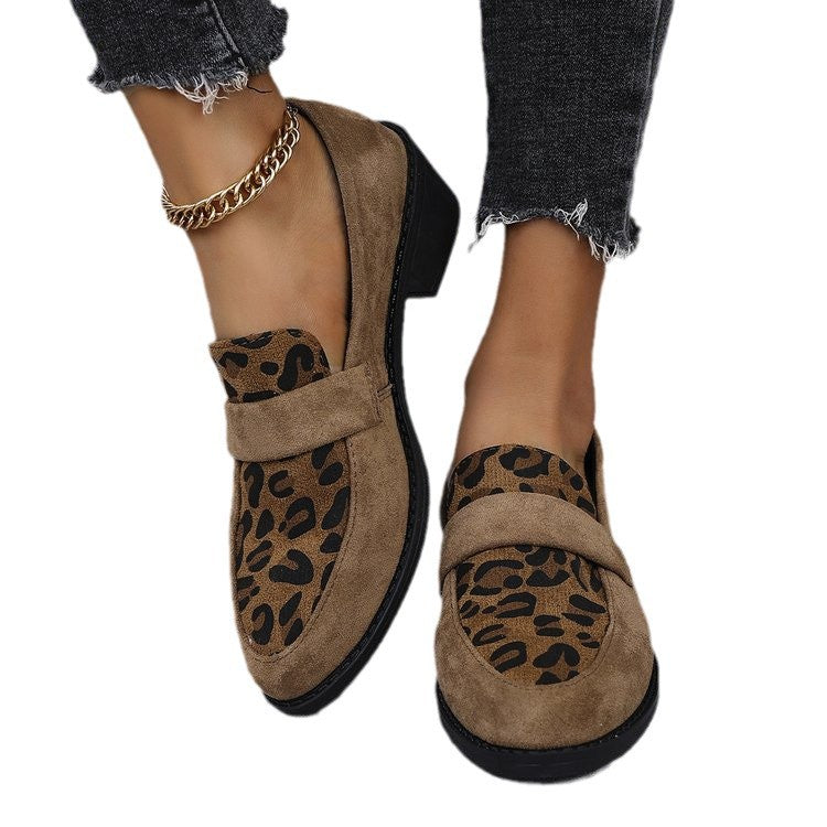Dame loafers med moderne leopardmønster og behagelig fodbede Stilla