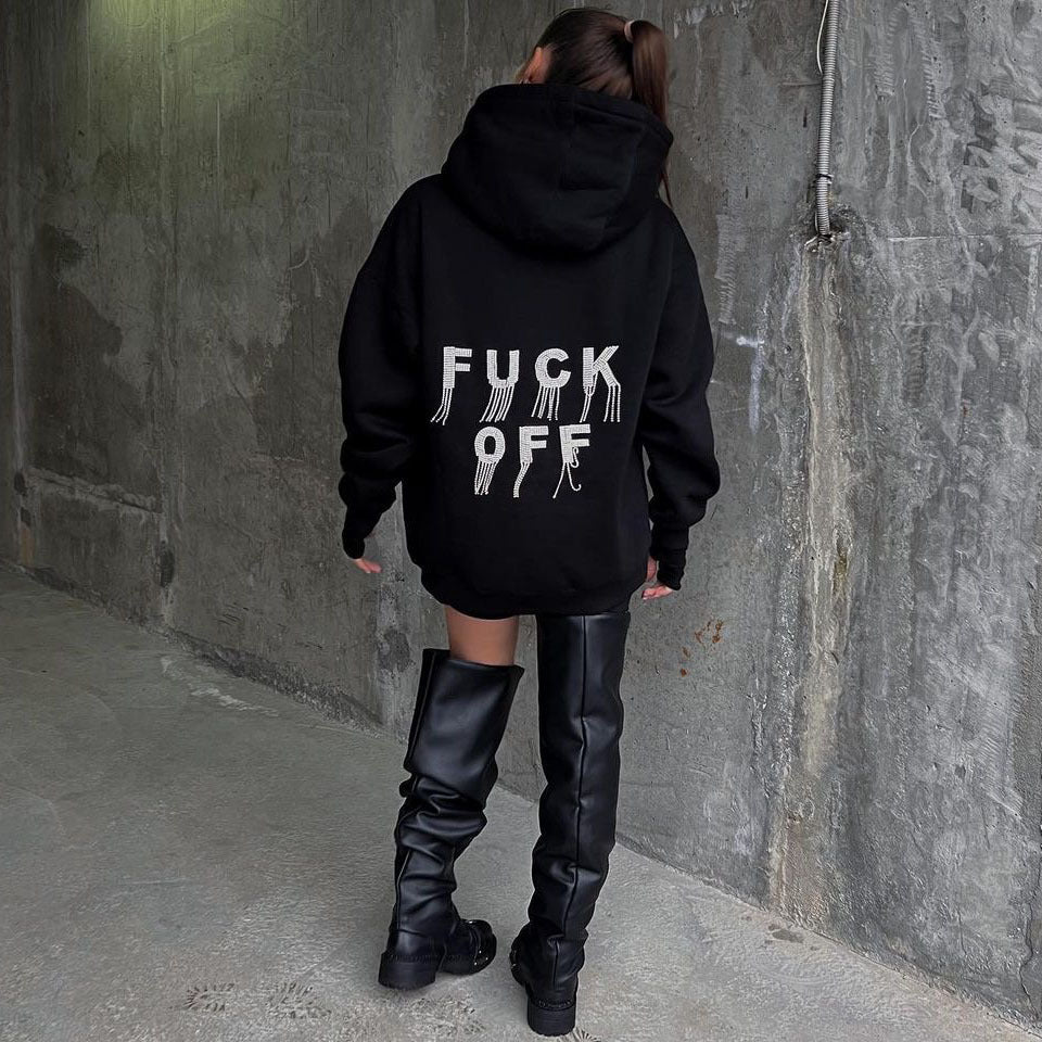 Kvindernes Urban Hoodie med iøjnefaldende statement design Stilla