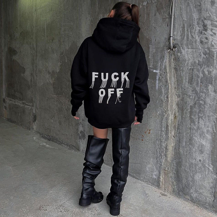 Kvindernes Urban Hoodie med iøjnefaldende statement design Stilla