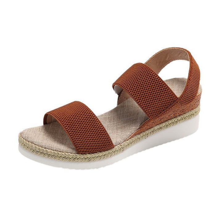 Dame Wedge-sandaler med polstret sål og elastiske remme Stilla