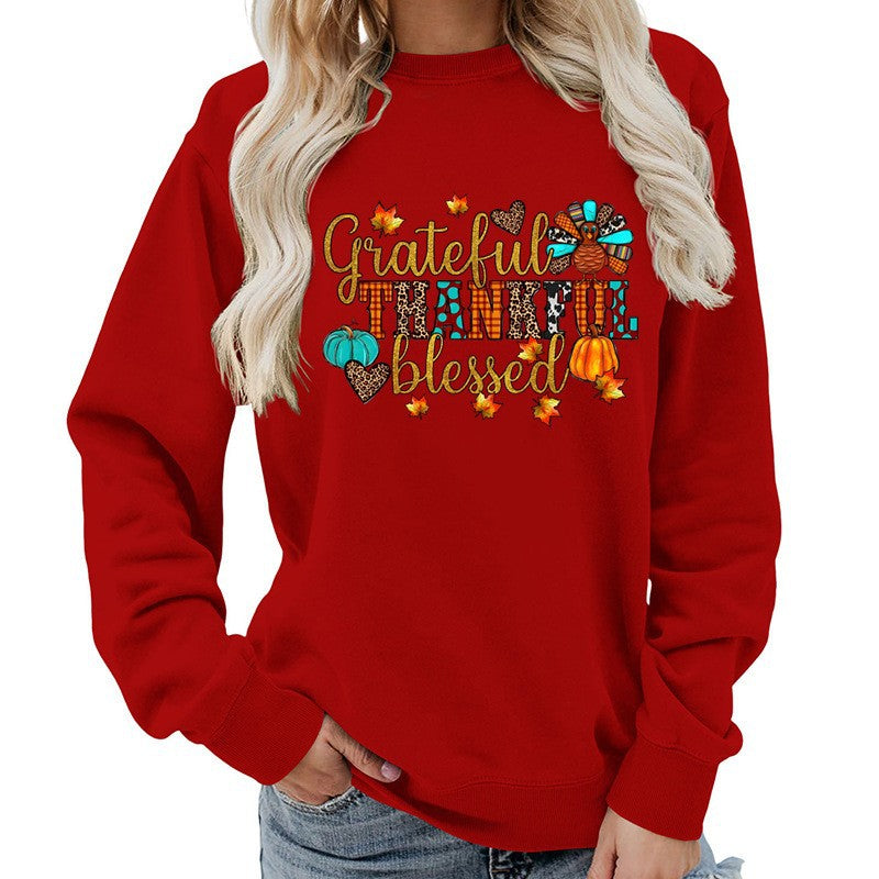 Kvinders sweatshirt med efterårstak motiv Stilla