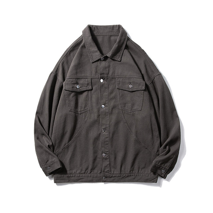 Herren Overgröße Utility Denim Jakke Stilla