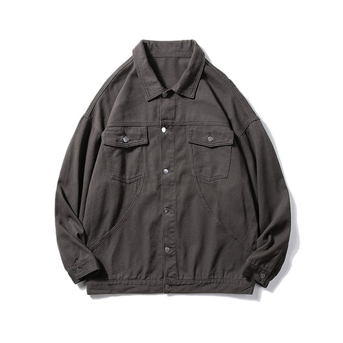 Herren Overgröße Utility Denim Jakke Stilla