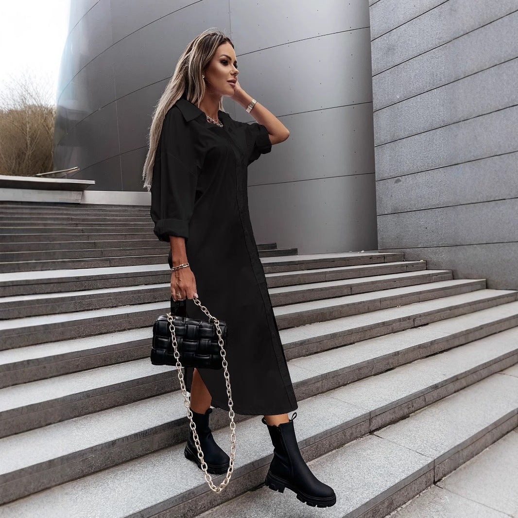 Dame Oversized Skjortekjole Stilla