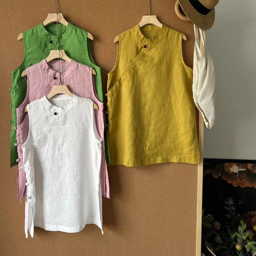 Femme Let bluse i hør og culottes-sæt Stilla