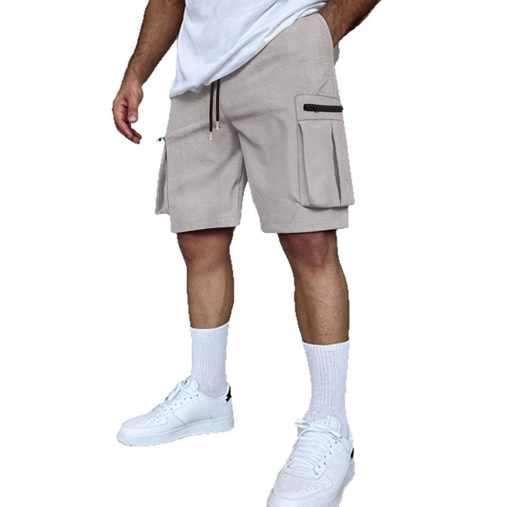 Herrer Utility Cargo Shorts med lynlåslommer Stilla