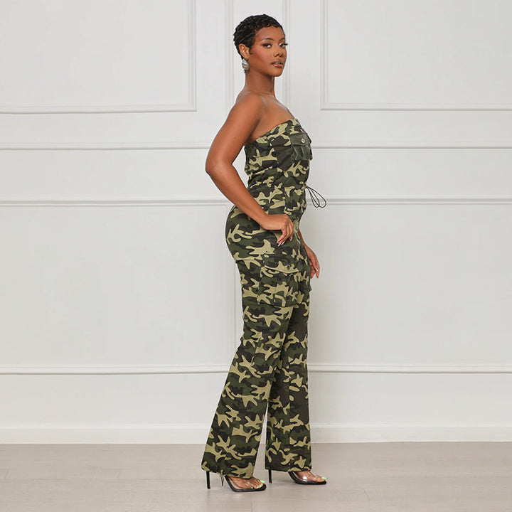 Dame jumpsuit med lommer og lynlås Stilla