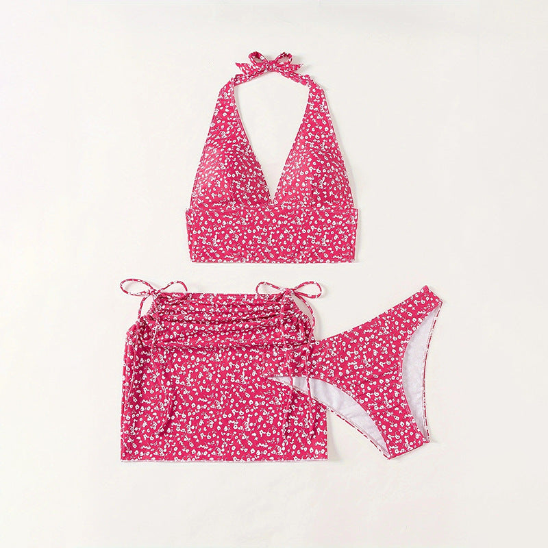Dame Crop-Top Bikini-Sæt med justerbar Nederdel Stilla