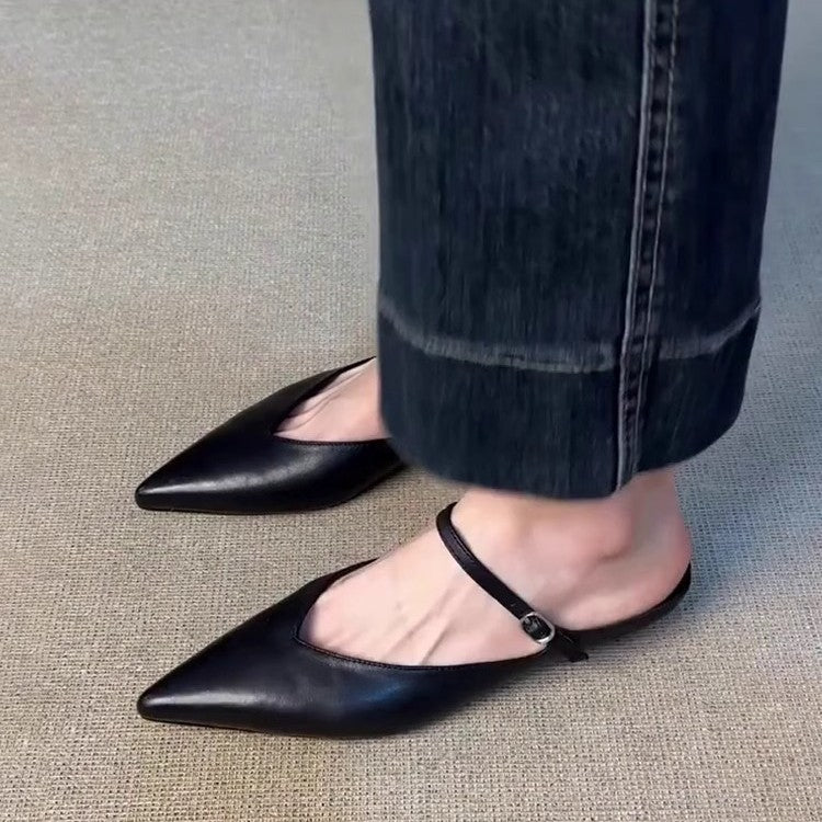 Damer Stilfulde Slingback Spidse Tå Ballerinas Stilla