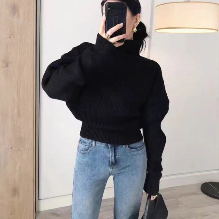Femme Rullekrave Ribstrikket sweater Stilla