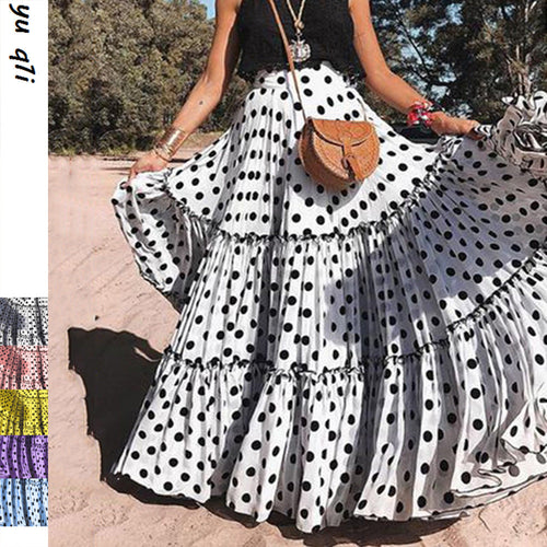 Stilla | Mode Fashionable Sexet Casual Strømmende Lang Nederdel