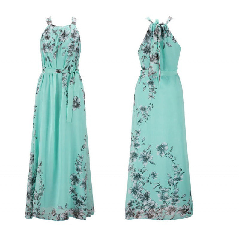 Kvinders maxi kjole med blomstermønster og off-the-shoulder halsudskæring Stilla