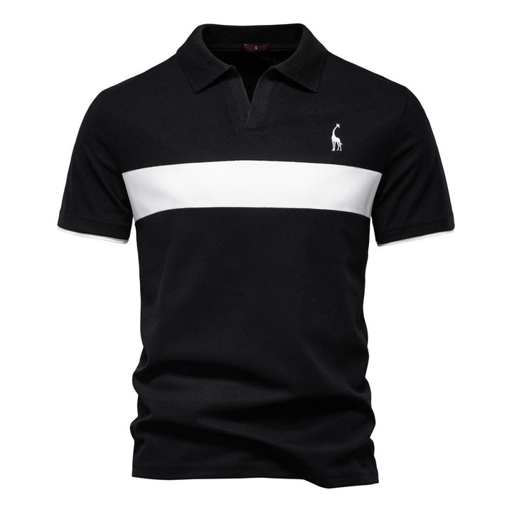 Herren Poloshirt med sporty farveblok-design og åndbare egenskaber Stilla