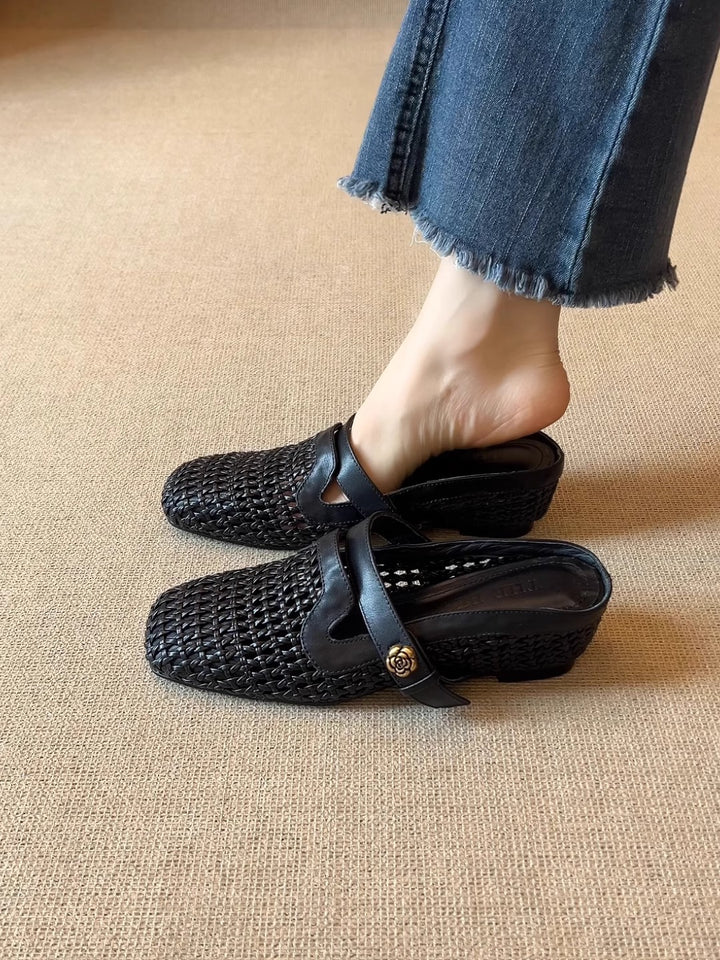 Dame Stilfulde Woven Slide Mules Stilla