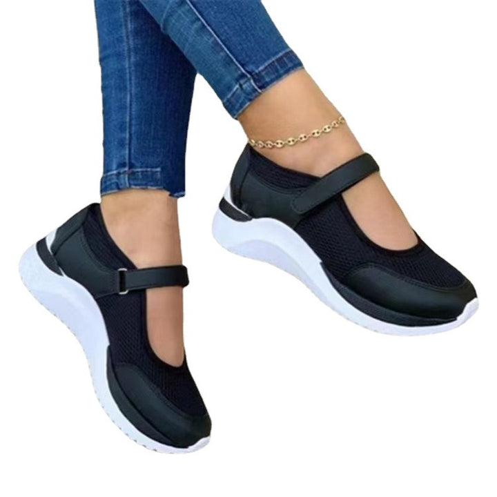 Dame Åndbare Mary Jane Sneakers med justerbar Velcro Stilla