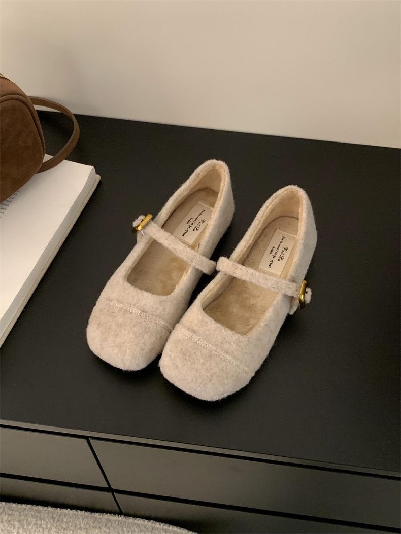 Femme Classic Mary Jane Ballerinas med blødt fleece-stof Stilla
