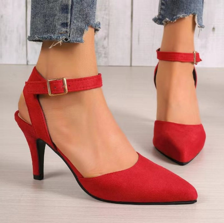 Dame Elegant Slingback-Pumps med smalt bånd og høj hæl Stilla