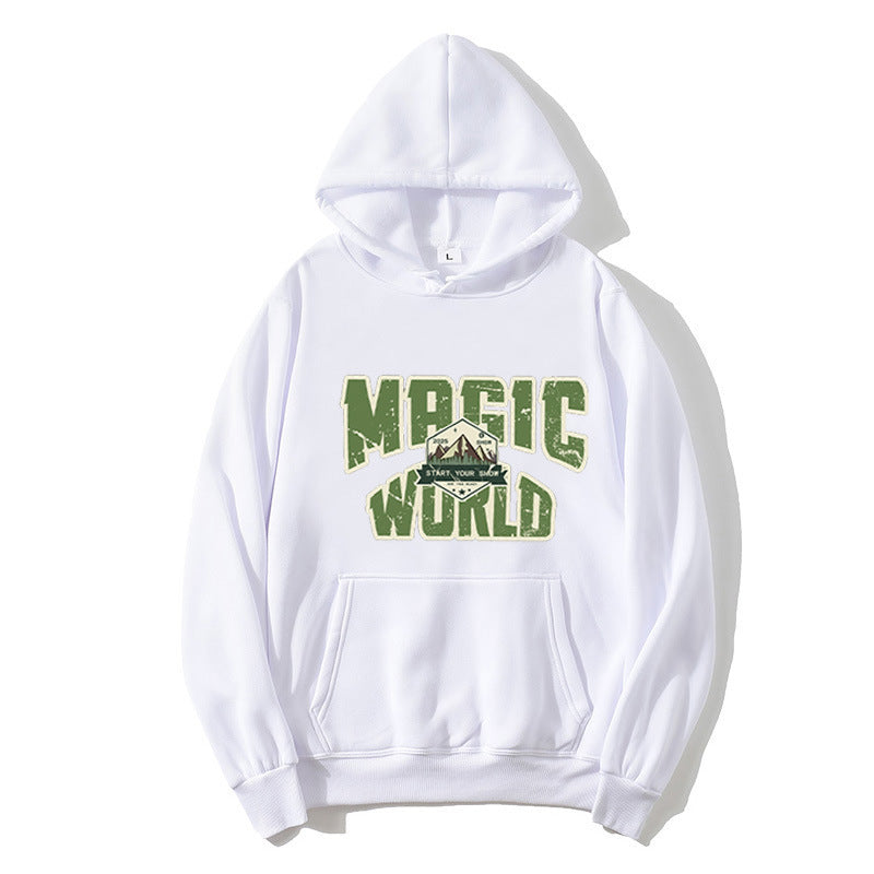 Dame hoodie med moderne grafisk print Skovae