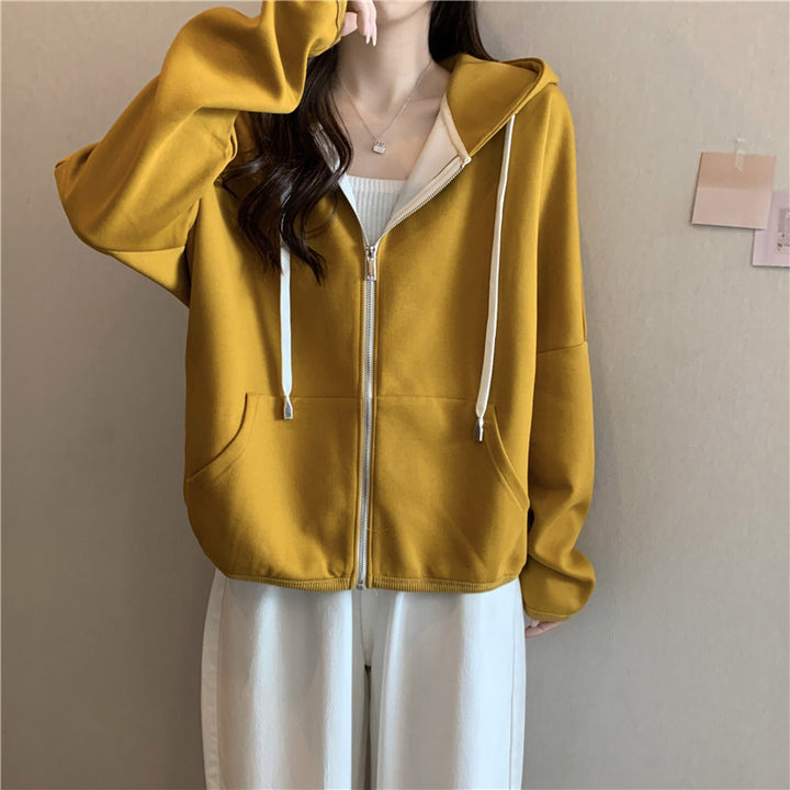 Femme Casual Zip-Up Hoodie med Oversized Fit Stilla