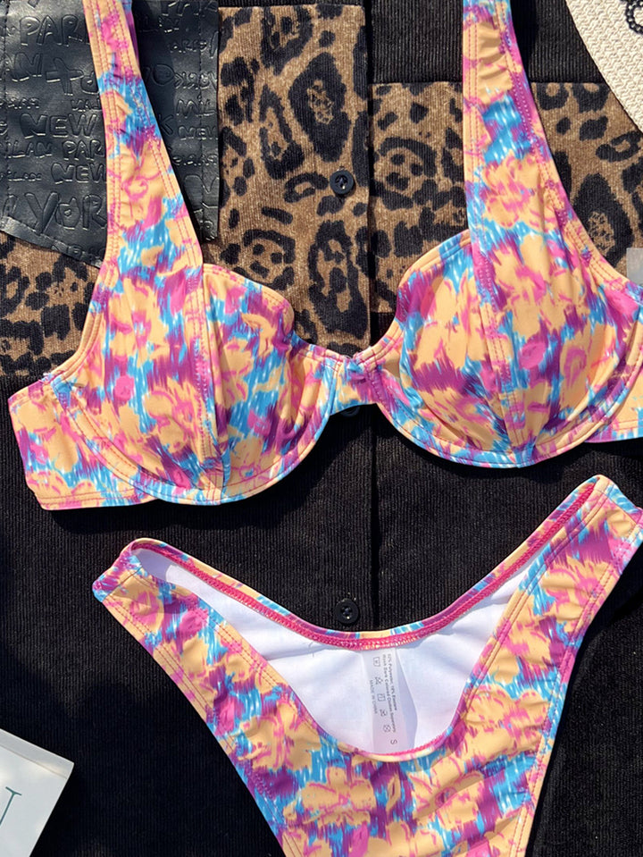 Dame Bikini top sæt med blomsterdesign Stilla