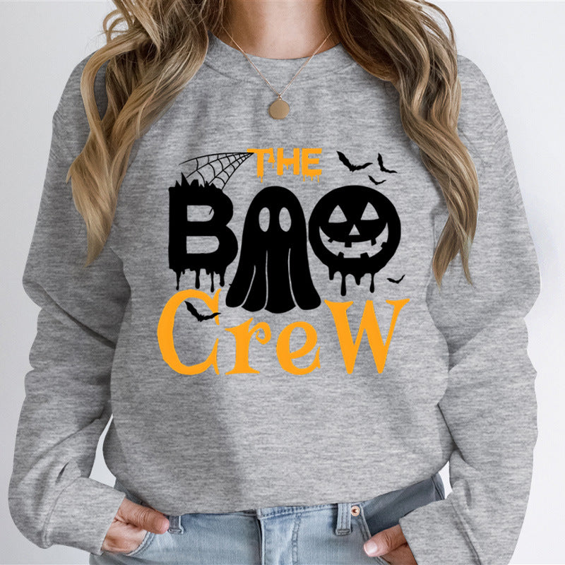 Kvinders sweatshirt med Halloween-tema og kreativ grafisk tryk Stilla