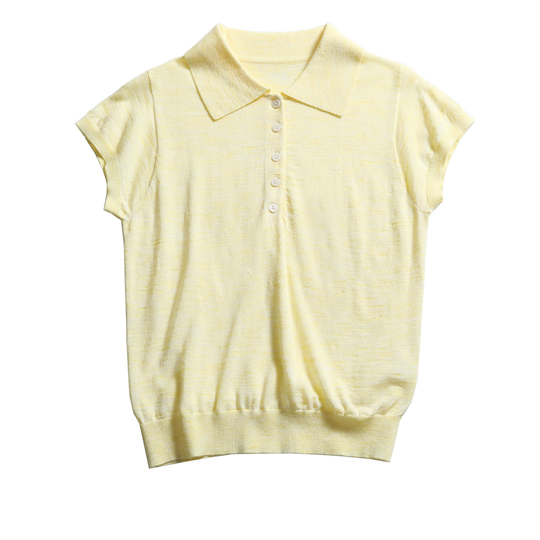 Femme Cap ærme Polo Top Stilla