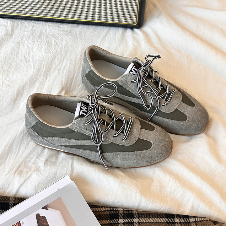 Femme SUEDE Snøre Retro Sneakers Stilla