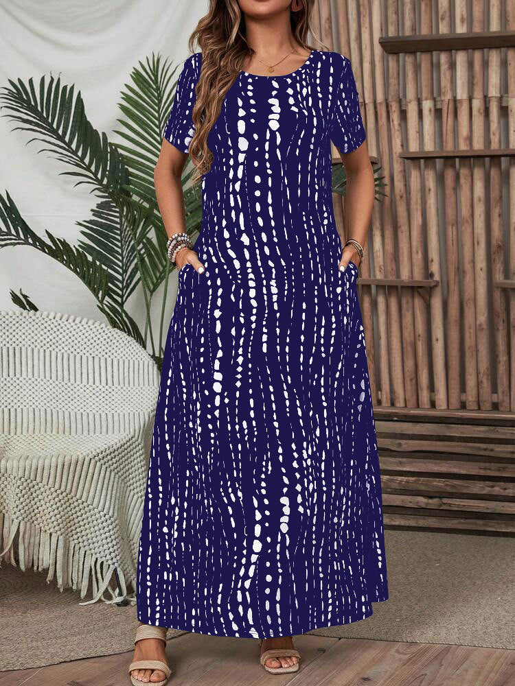 Dame Casual Maxi Kjole Stilla