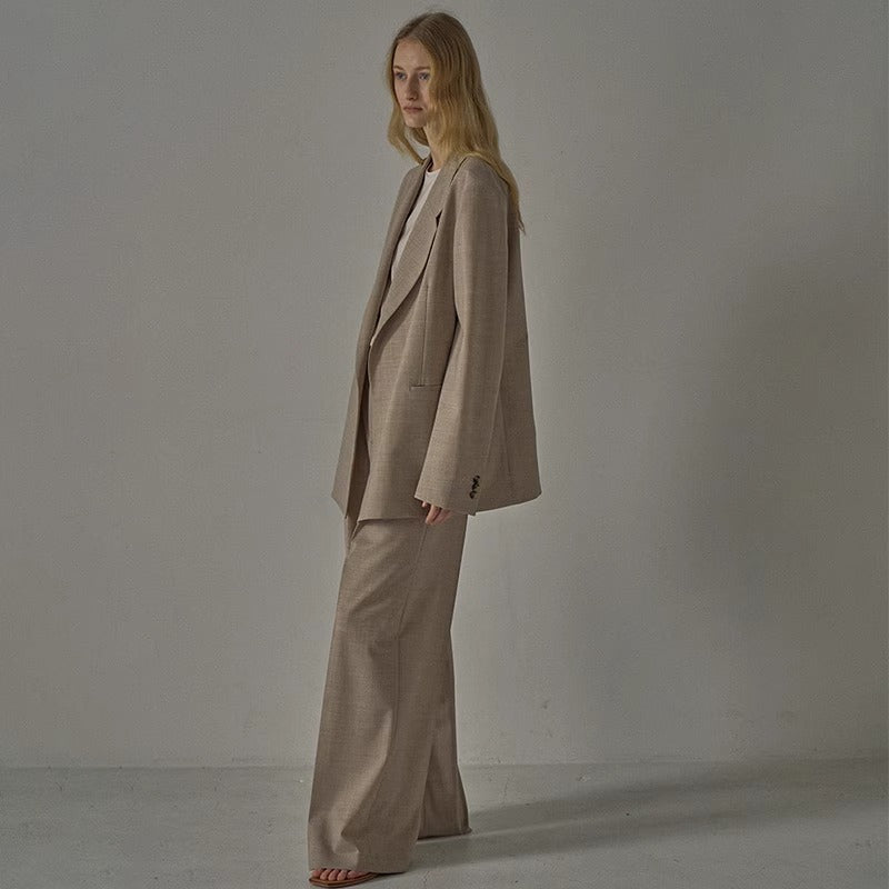 Dame Elegant Oversized Blazer med Noble Cut Stilla