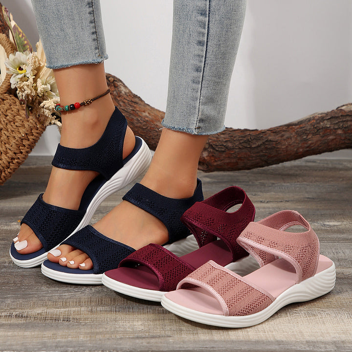 Dame Åndbare Sandaler med elastisk Remdesign og komfortabel Såle Stilla