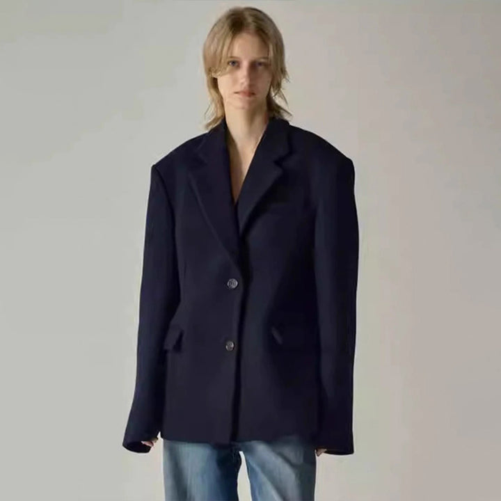 Damer elegant oversized blazer med sofistikeret indvendig jakke Stilla