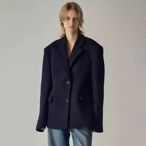 Damer elegant oversized blazer med sofistikeret indvendig jakke Stilla
