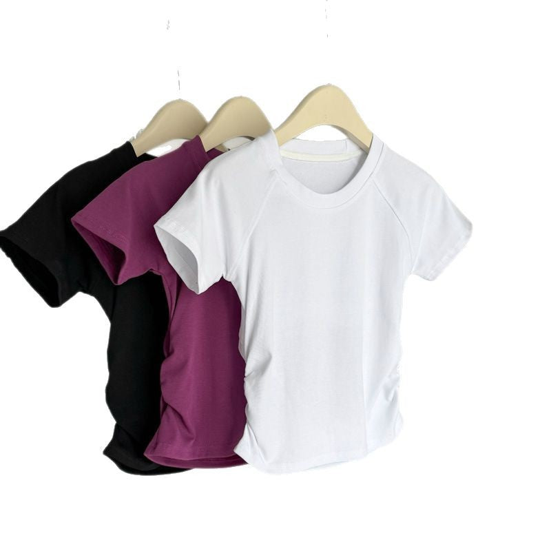 Femme Split-Back Fritid T-Shirt Stilla