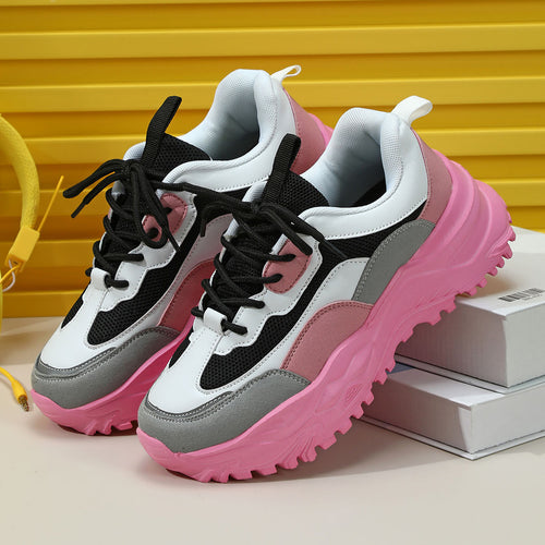 Dame Sporty Chunky-sneakers med støddæmpende sål og åndbart overmateriale Stilla