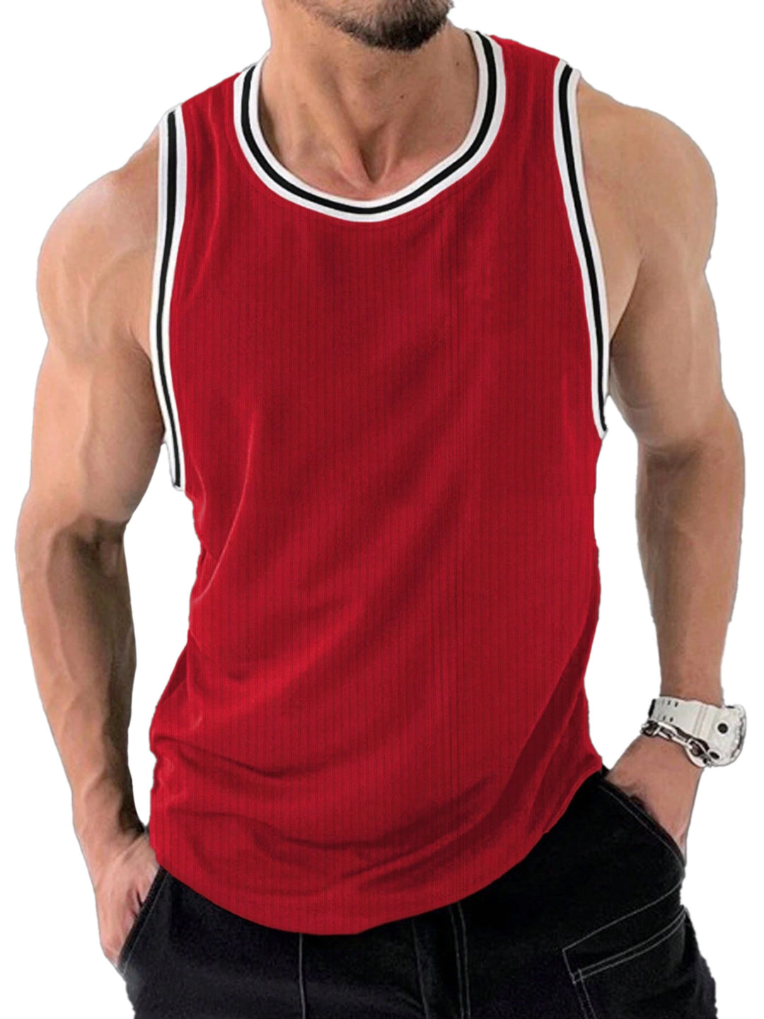 Herrernes Sporty Fitness Tanktop med åndbart materiale Stilla