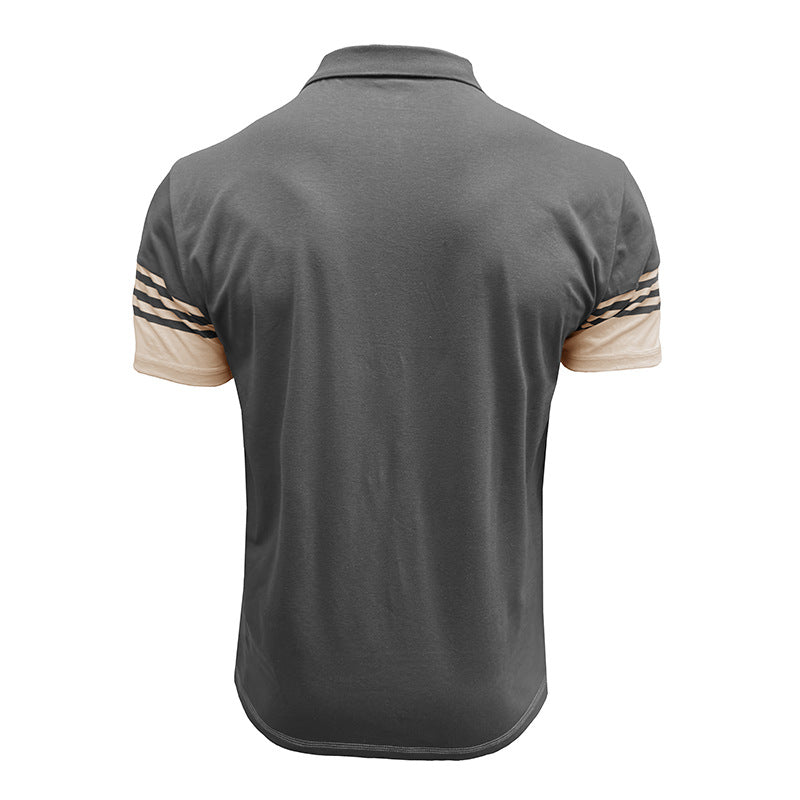 Herrer Poloshirt med moderne stribedetalje Stilla