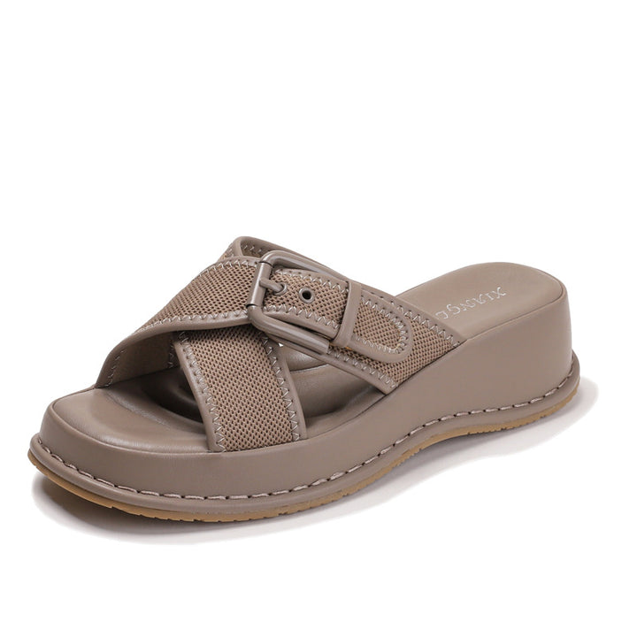 Dame komfort-sandaler med ergonomisk fodseng og justerbar rem Stilla