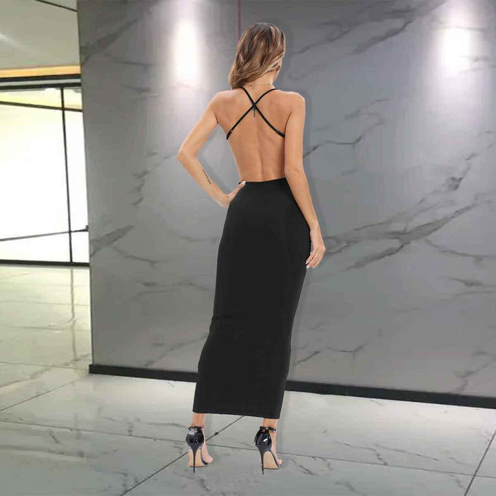 Dame Figurformet Kjole med Cut-Outs og V-udskæring Stilla