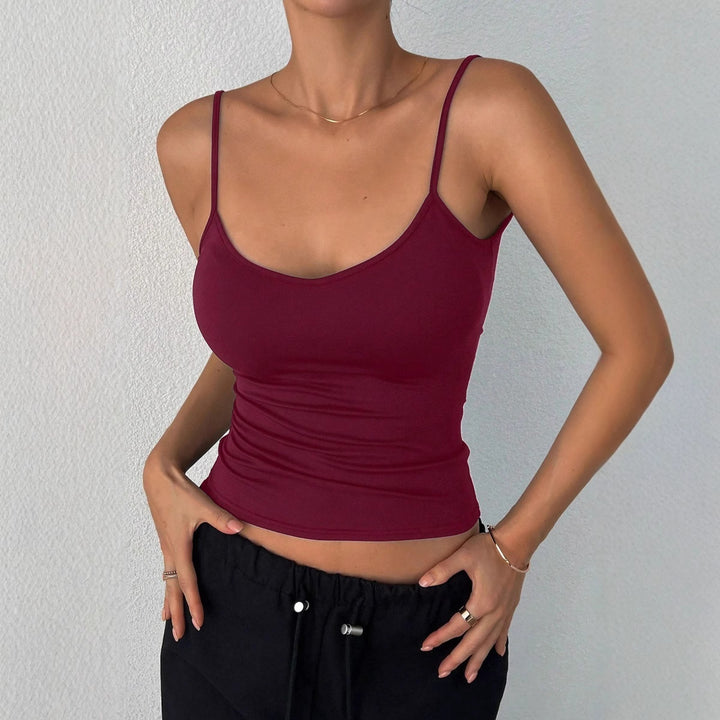 Dame Sporty Bustier-Top med smalle stropper og figurnær pasform Stilla