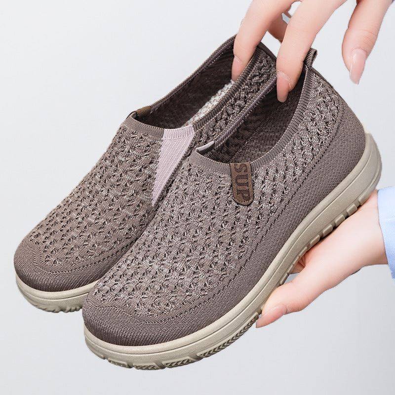 Dame Åndbare Slip-On Sneakers med elastisk struktur og skridsikker sål Stilla