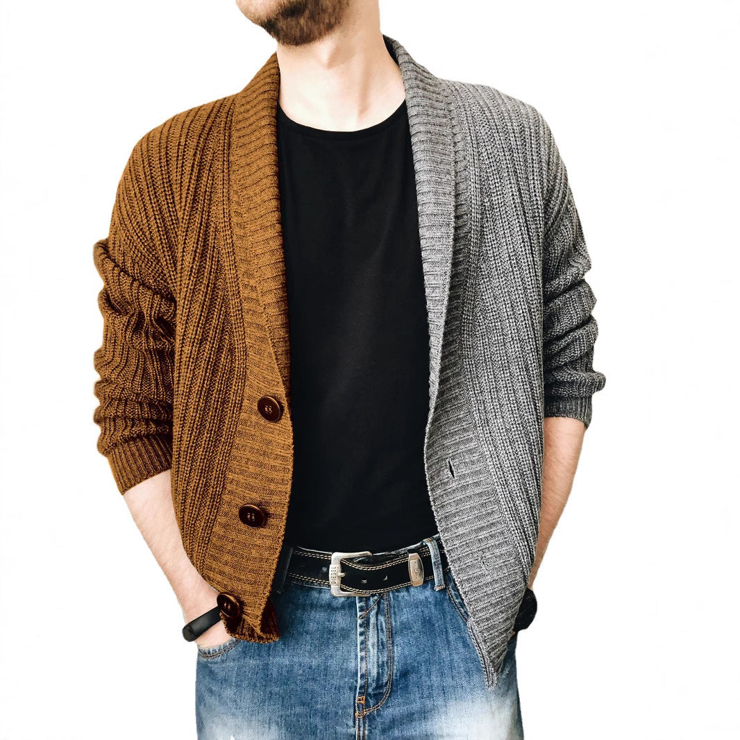 Herremode strikjakke med elegante knapper og struktureret design Stilla