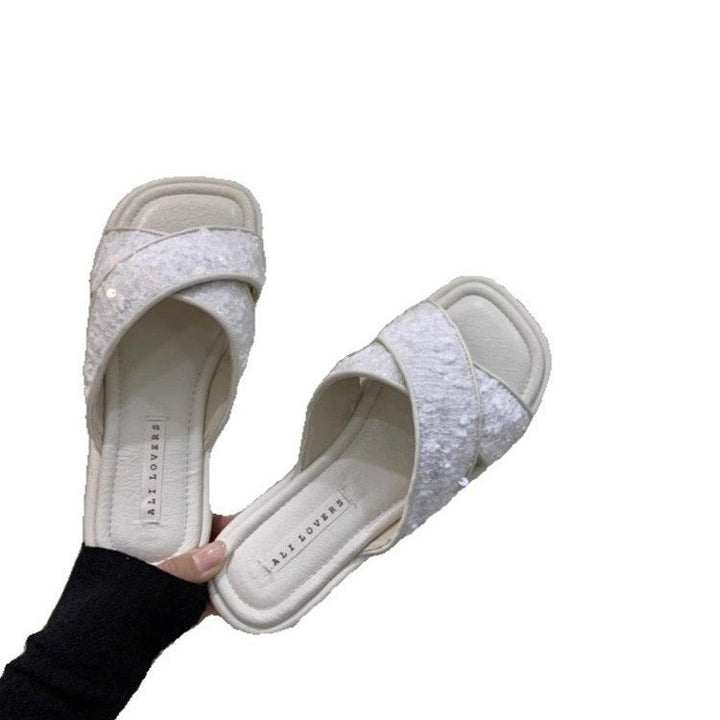 Dame Glitrende Sandaler med moderne Remdesign Stilla