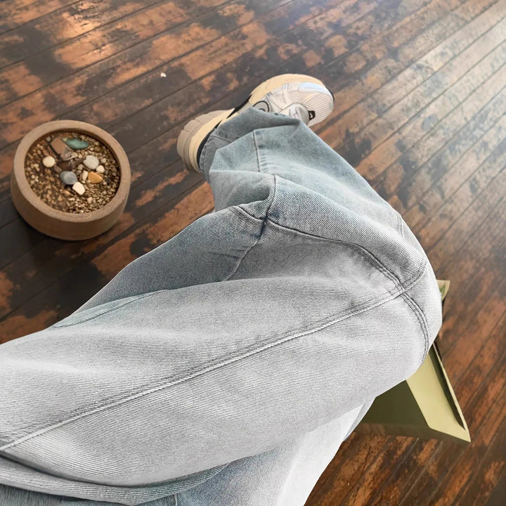 Dame Bredskårne højtaljede jeans med trendy design Stilla